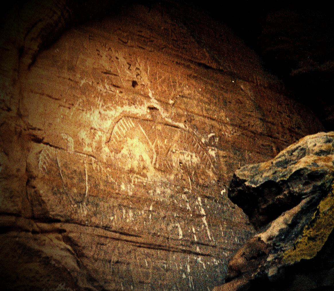 Thunderbird petroglyph in Wisconsin
